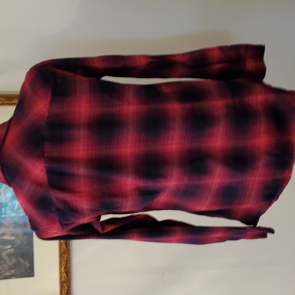 Eddie Bauer pink flannel button down - Picture 5 of 7